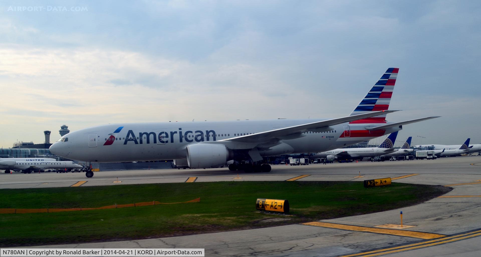 N780AN, 1999 Boeing 777-223 C/N 29956, Taxi O'Hare