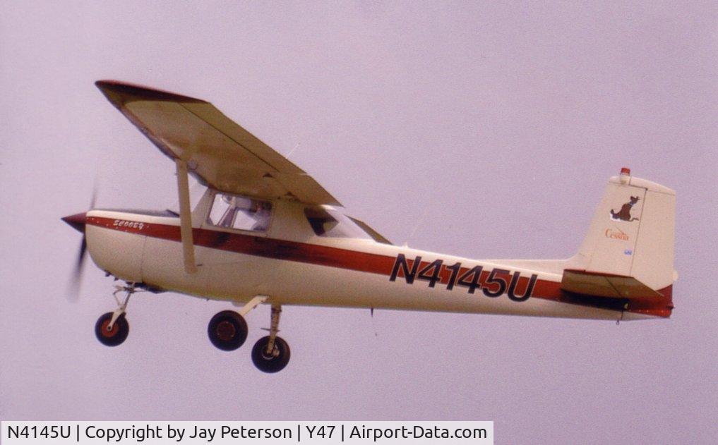 N4145U, 1963 Cessna 150D C/N 15060145, Scooby just after takeoff