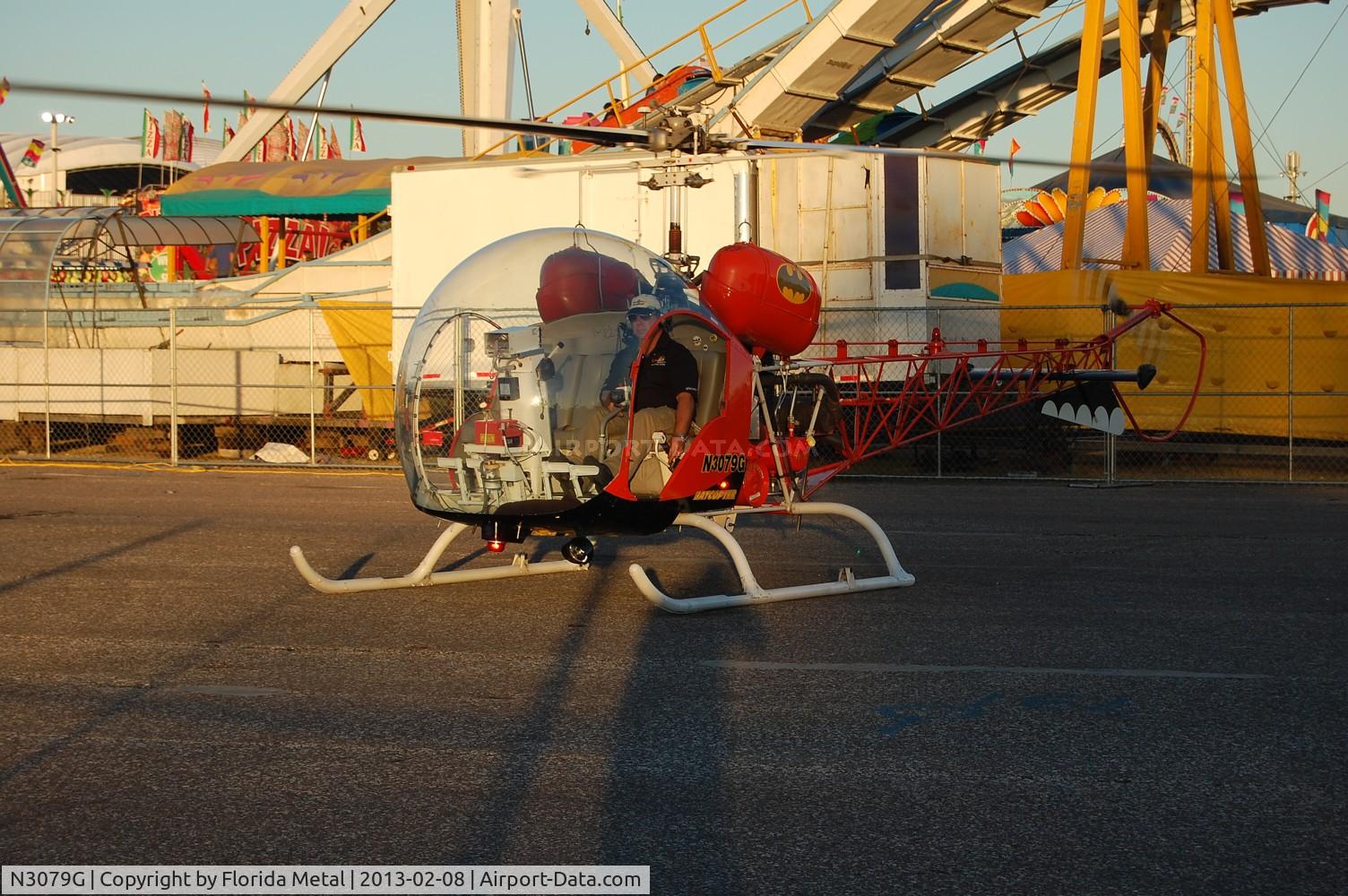N3079G, 1964 Bell 47G-3B-1 Sioux C/N 2921, Bat Copter Bell 47G at Florida State Fair Tampa