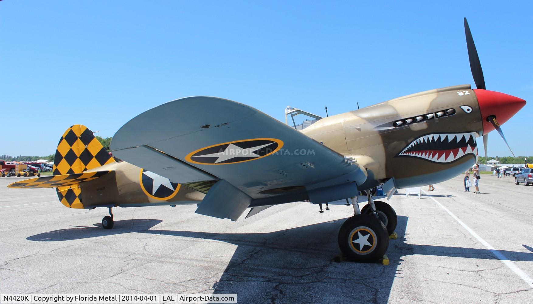 N4420K, Curtiss P-40E Warhawk C/N AK75315134, P-40E at 2014 Sun N Fun