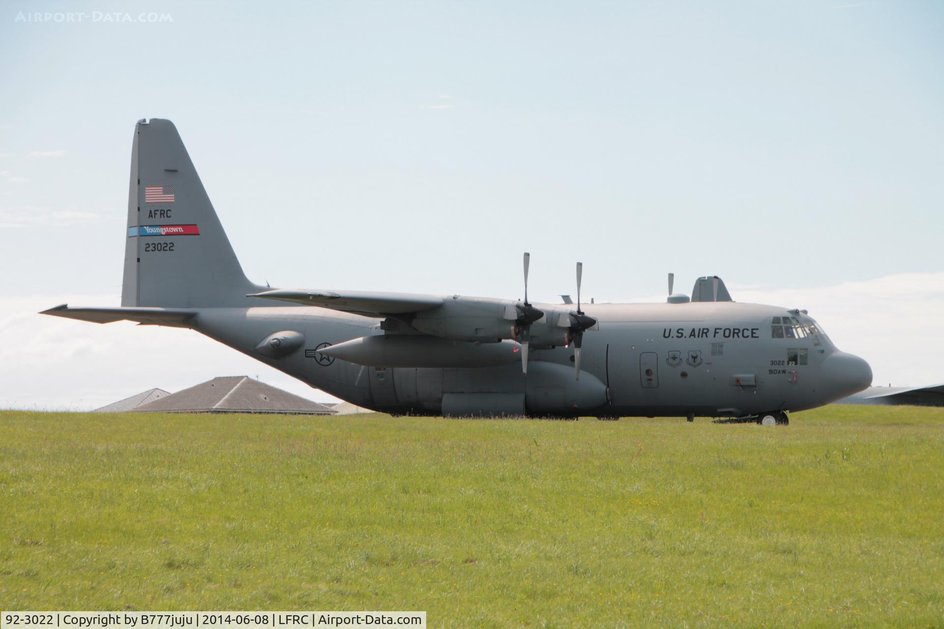92-3022, Lockheed C-130H Hercules C/N 382-5313, at Cherbourg for 70 D-Day