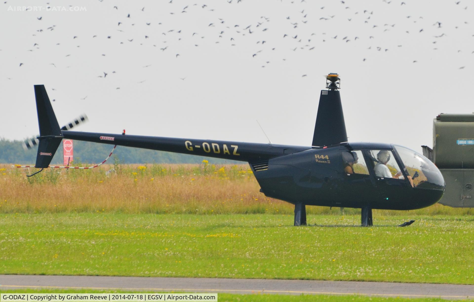 G-ODAZ, 2008 Robinson R44 II C/N 12167, Just landed.