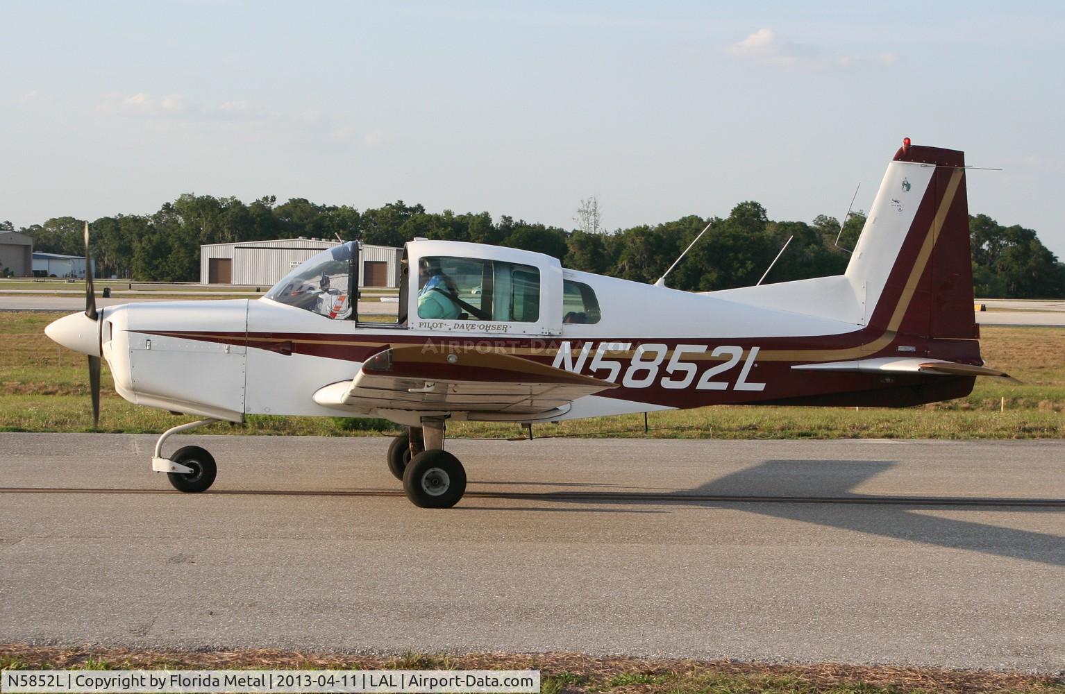 N5852L, 1972 American AA-5 C/N AA5-0052, American AA-5