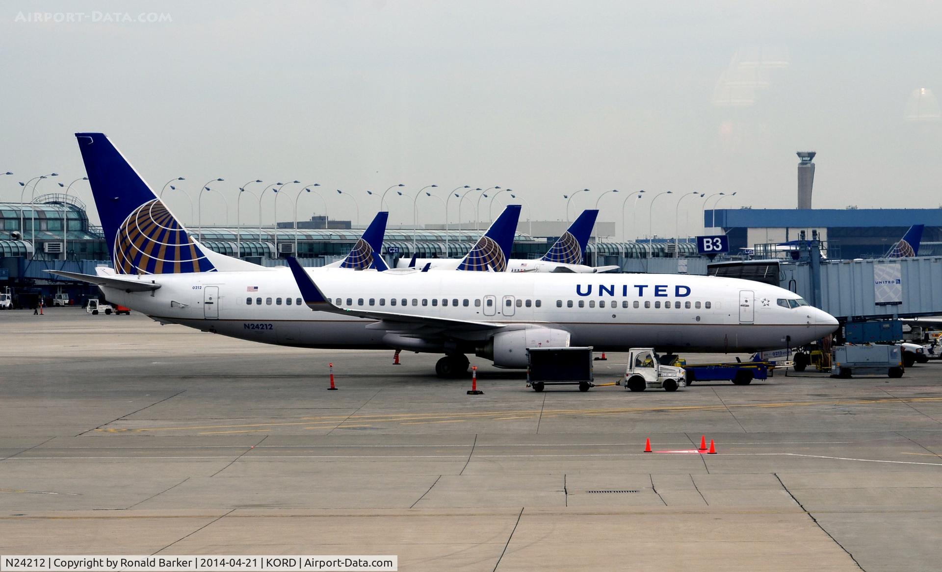 N24212, 1998 Boeing 737-824 C/N 28772, Gate B3 O'Hare