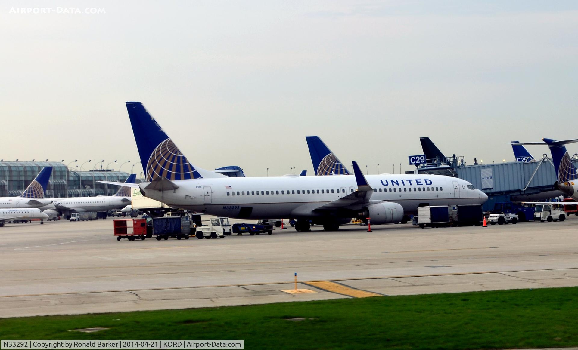 N33292, 2004 Boeing 737-824 C/N 33455, Gate C29 O'Hare