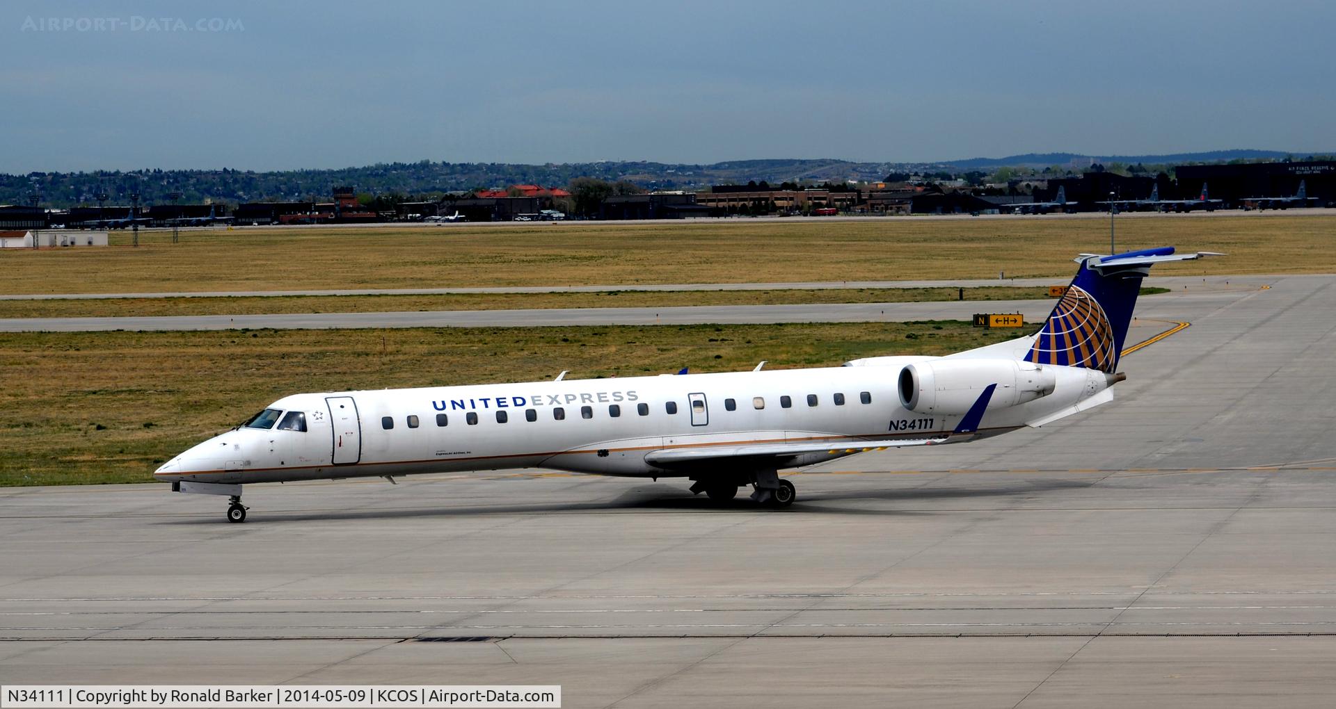 N34111, 2002 Embraer ERJ-145XR (EMB-145XR) C/N 145659, Taxi on the ramp  COS
