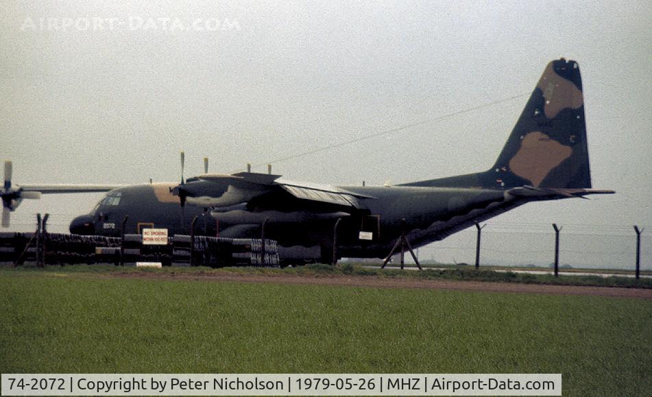 74-2072, 1974 Lockheed C-130H Hercules C/N 382-4705, C-130H Hercules of the 463rd Tactical Air Wing at Dyess AFB, Texas present at the 1979 RAF Mildenhall Air Fete.