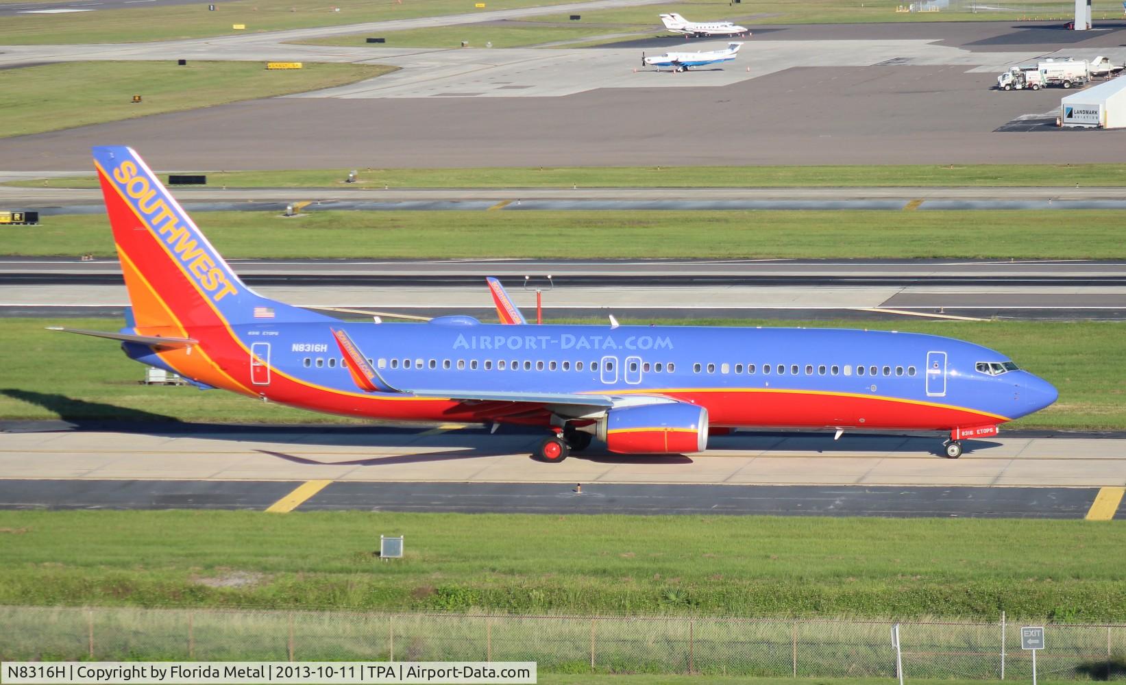 N8316H, 2012 Boeing 737-8H4 C/N 36684, Southwest 737-800