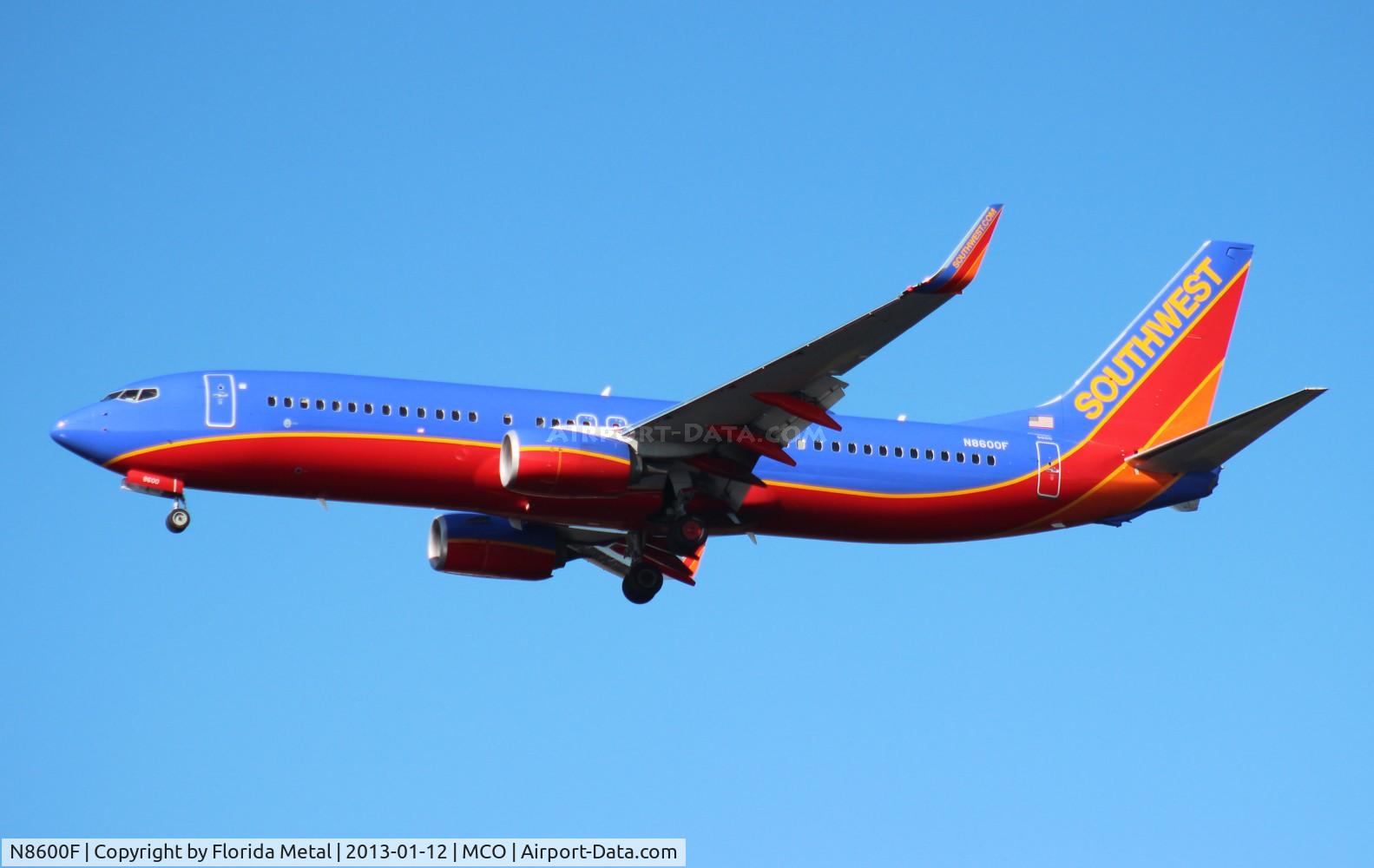 N8600F, 2012 Boeing 737-8H4 C/N 39882, Southwest 737-800