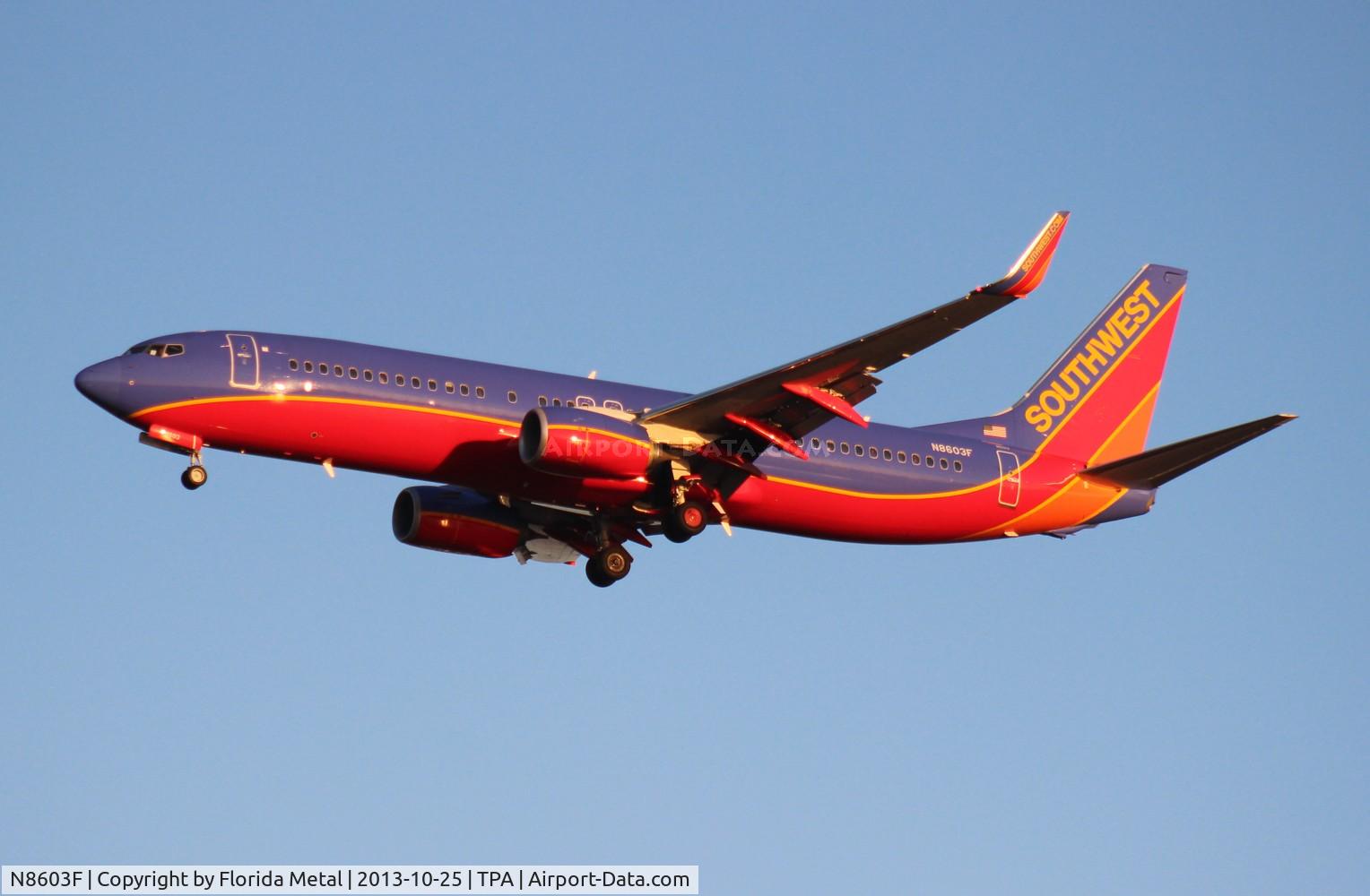 N8603F, 2012 Boeing 737-8H4 C/N 38875, Southwest 737-800