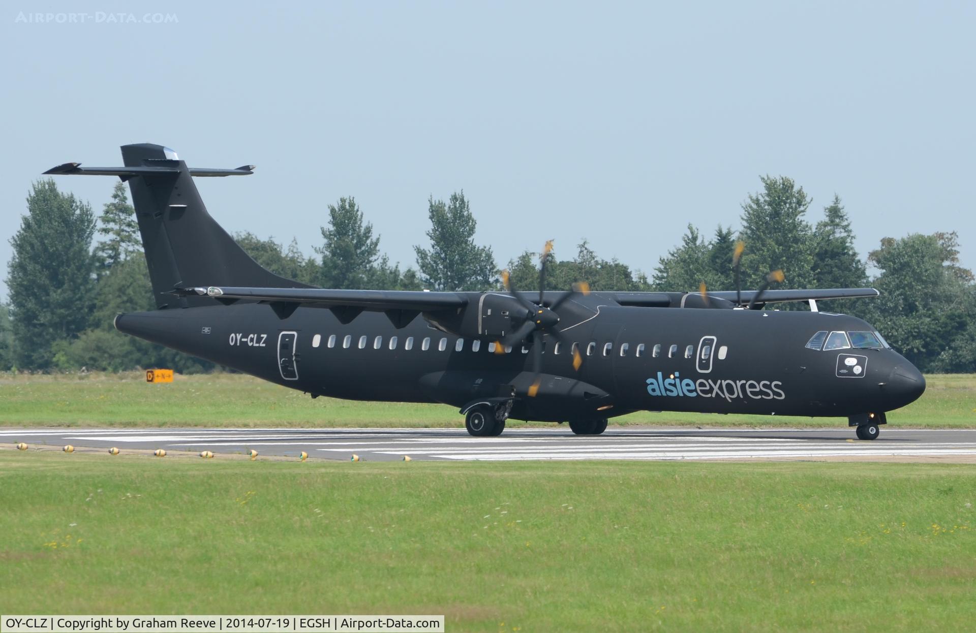 OY-CLZ, 2008 ATR 72-212A C/N 818, About to depart.