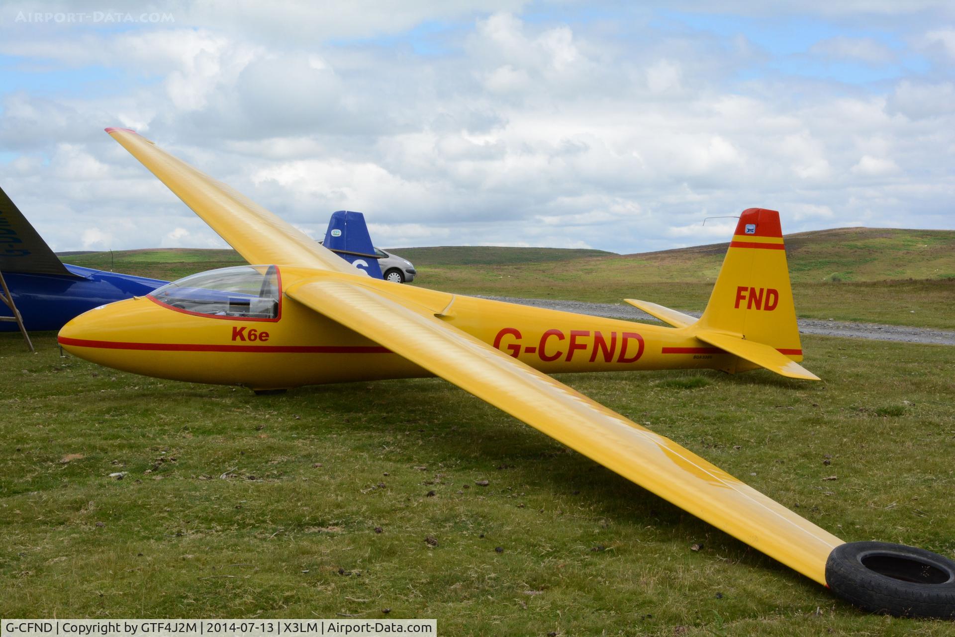 G-CFND, 1967 Schleicher Ka-6E Rhonsegler C/N 4069, G-CFND 'FND' at Long Mynd 13.7.14