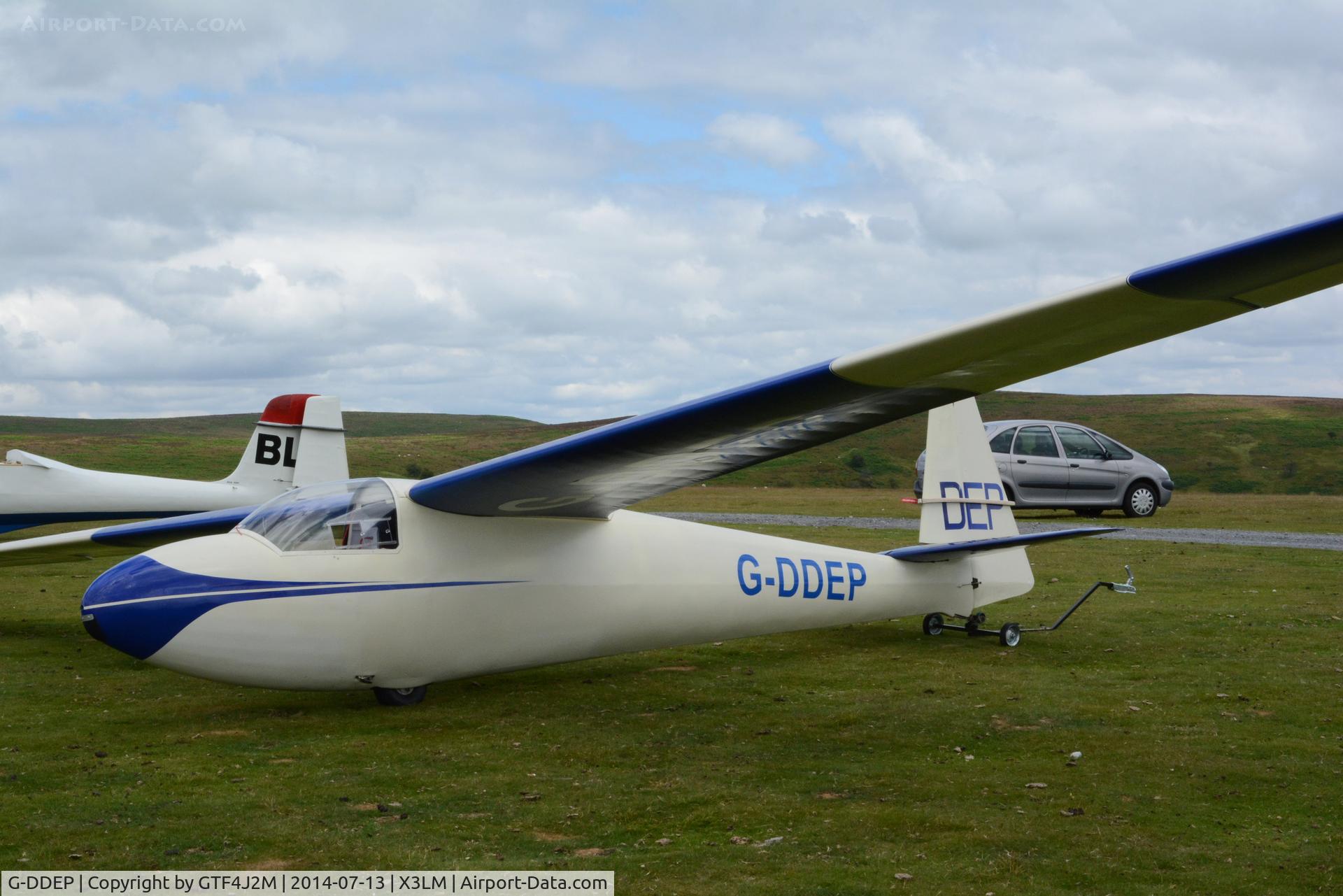 G-DDEP, 1965 Schleicher Ka-6CR Rhonsegler C/N 6452, G-DDEP 'DEP' at Long Mynd 13.7.14