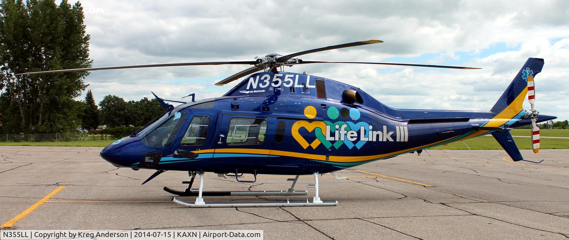 N355LL, 2014 AgustaWestland AW-119 MkII Koala C/N 14823, LifeLink's brand new Agusta AW119MKII Koala on the ramp.