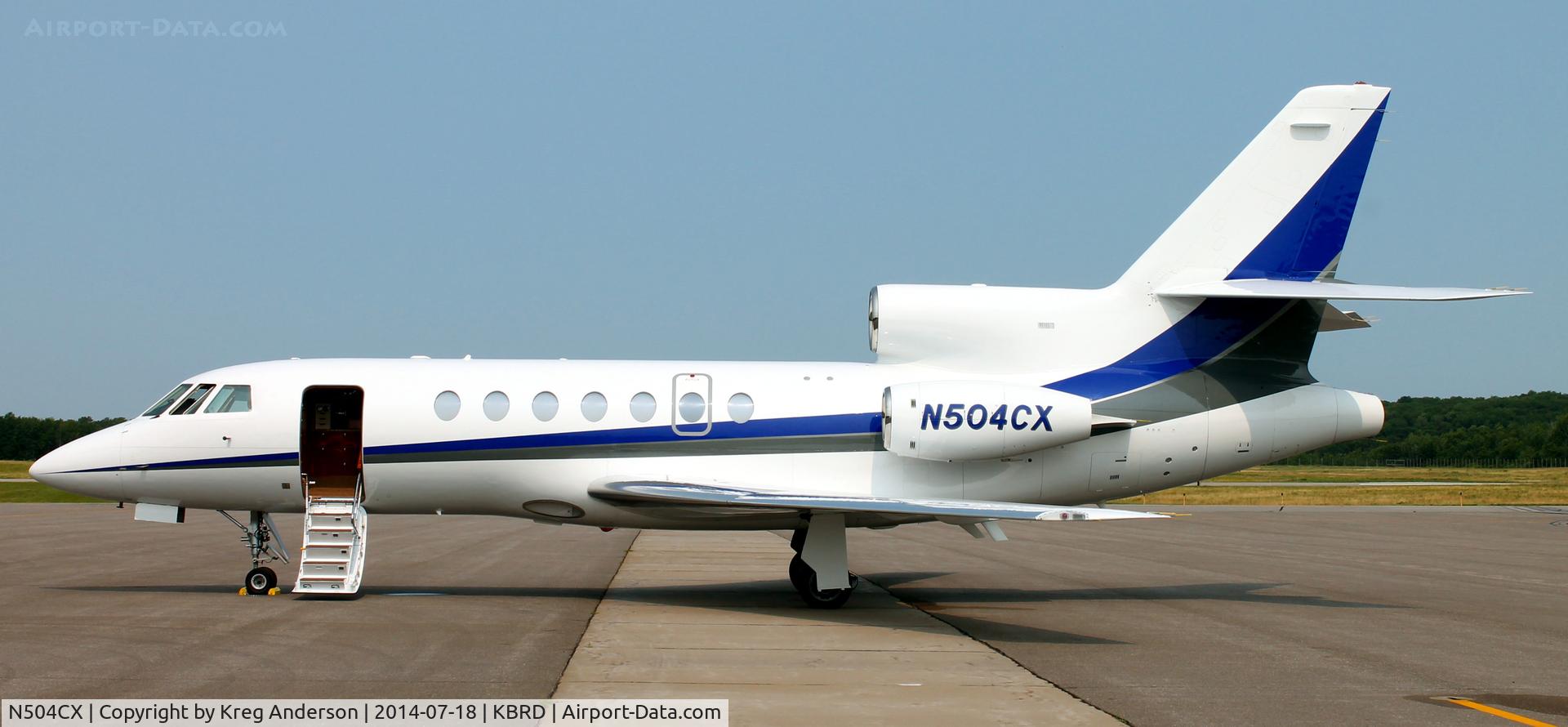 N504CX, 1981 Dassault-Breguet Falcon 50 C/N 81, Dassault Falcon 50 on the ramp in Brainerd, MN.