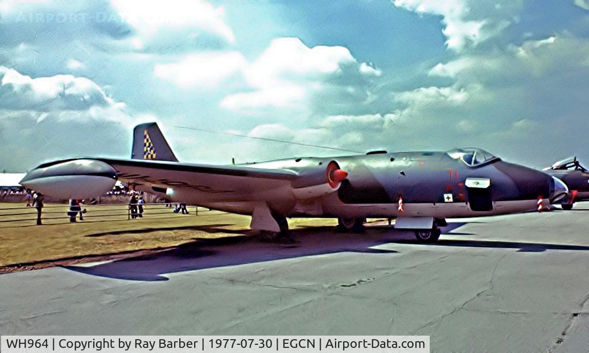 WH964, English Electric Canberra B.2 C/N SH1689, English Electric Canberra E.15 [SH1689] (Royal Air Force) RAF Finningley~G 30/07/1977. From a slide.
