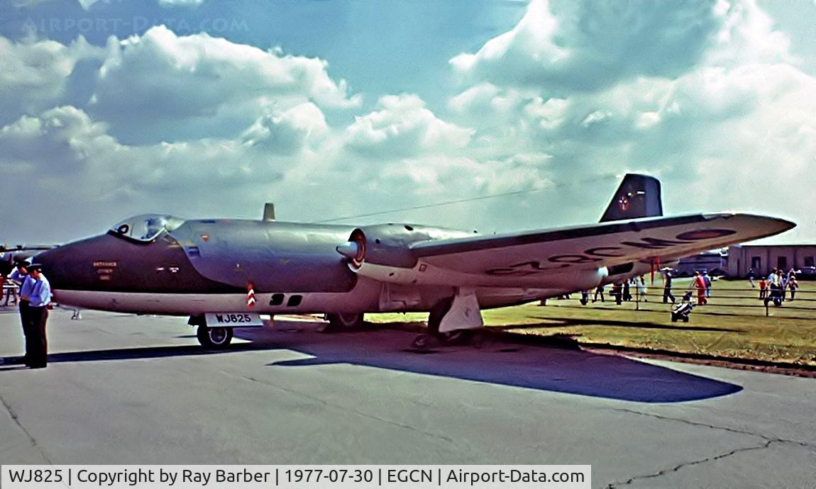WJ825, 1954 English Electric Canberra PR.7 C/N 71444, English Electric Canberra B.2 [71340] (Royal Air Force) RAF Finningley~G 30/07/1977. From a slide.