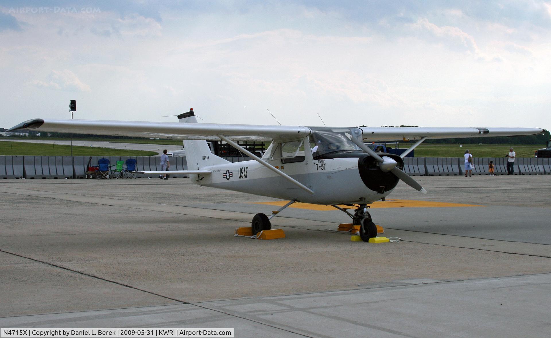 N4715X, 1966 Cessna 150G C/N 15064765, This is actually a civilian Cessna 150, masquerading as a military trainer, at an Air Force Open House.
