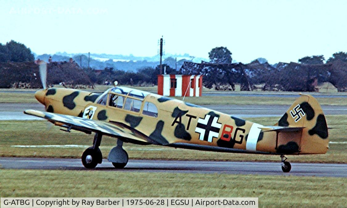 G-ATBG, 1945 Nord 1002 Pingouin II C/N 121, Nord N.1002 Pingouin [121] Duxford~G 28/06/1975. From a slide.