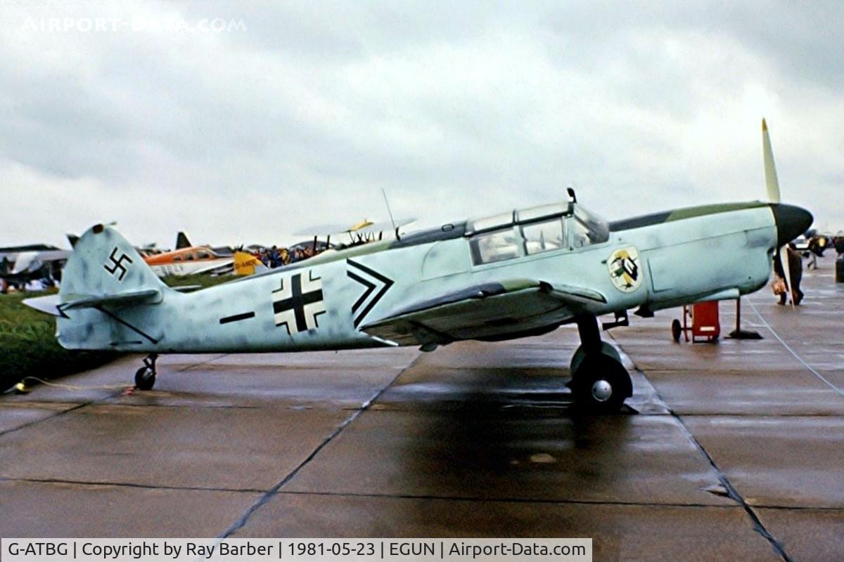 G-ATBG, 1945 Nord 1002 Pingouin II C/N 121, Nord N.1002 Pingouin [121] RAF Mildenhall~G 23/05/1981. From a slide.