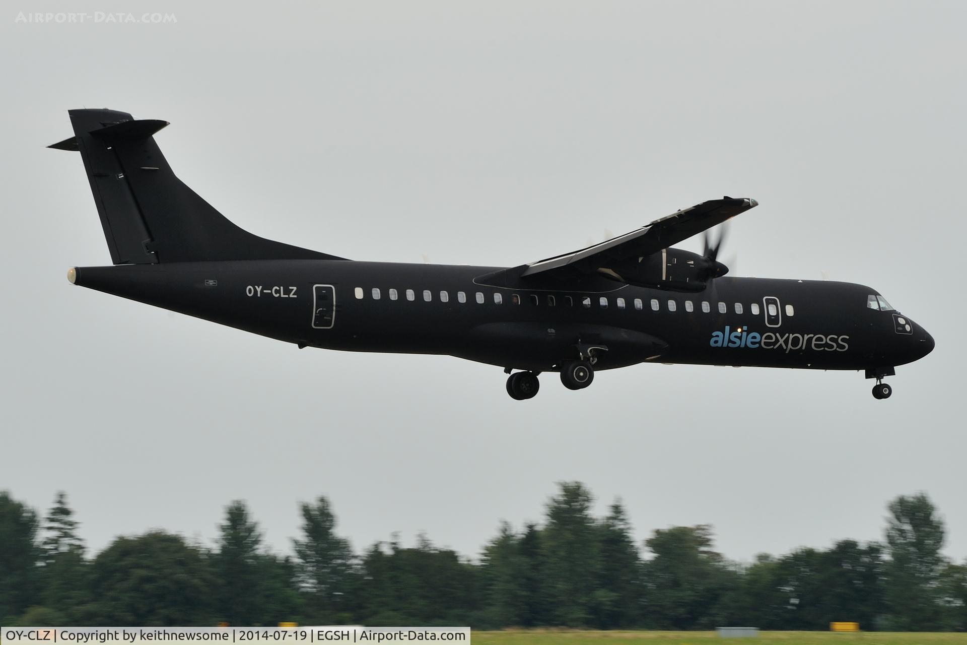 OY-CLZ, 2008 ATR 72-212A C/N 818, Welcome Visitor.