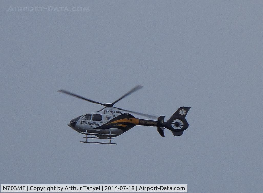 N703ME, 2003 Eurocopter EC-135P-2 C/N 0314, Flying over Pittsburgh
