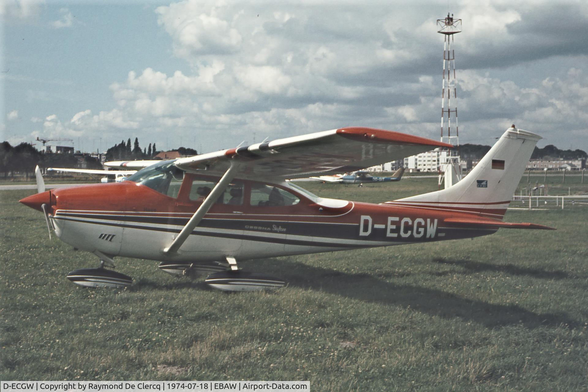 D-ECGW, 1971 Cessna 182N Skylane C/N 182-60460, Antwerp Airport on 18-7-1974