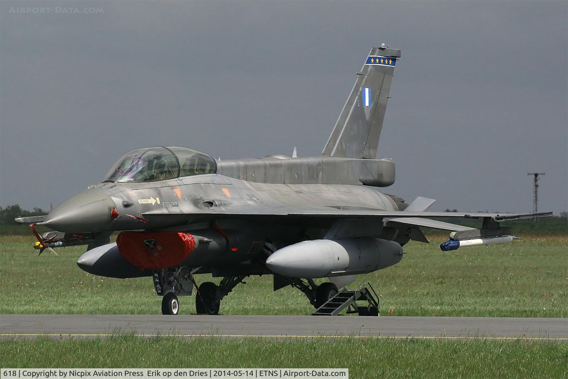 618, Lockheed Martin F-16D Fighting Falcon C/N XM-19, Hellenic AF F-16D 618 participated in the NATO exercise JAWTEX 2014.