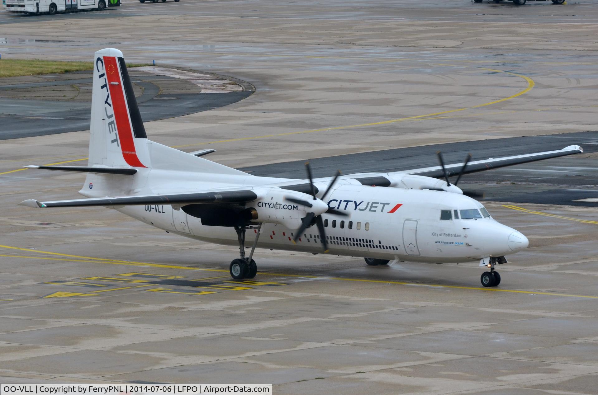 OO-VLL, 1989 Fokker 50 C/N 20144, Cityjet Fk50 operated by VLM