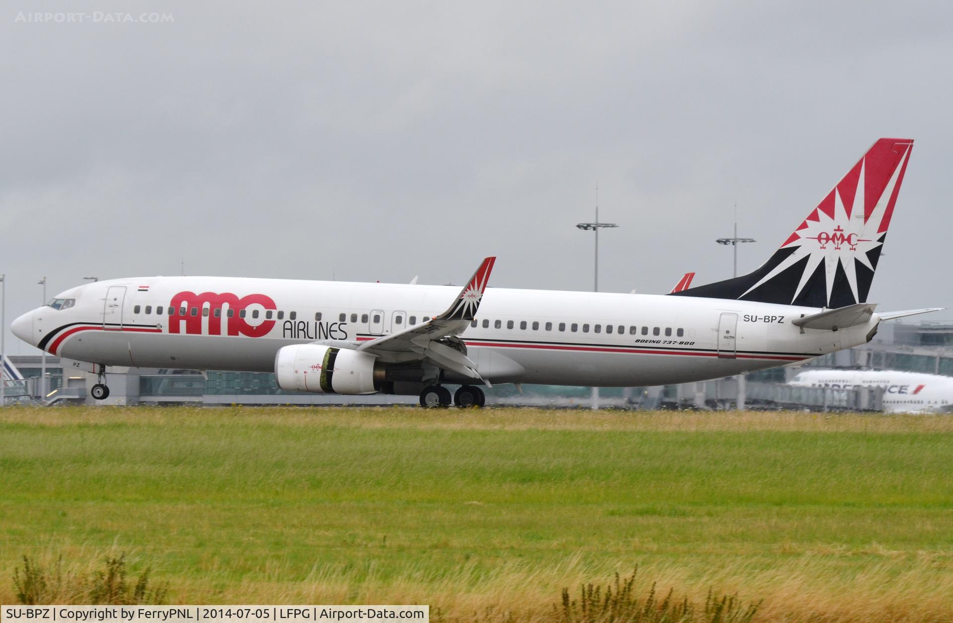 SU-BPZ, 2007 Boeing 737-86N C/N 35213, AMC B738 landing in CDG