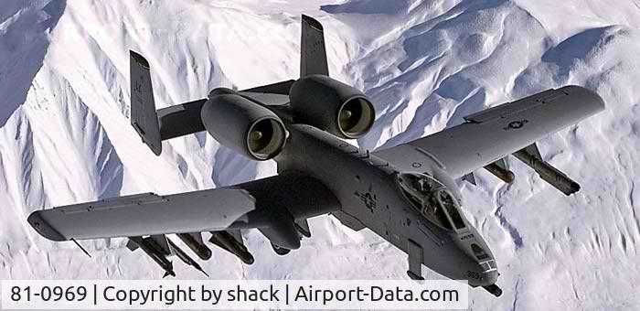 81-0969, 1981 Fairchild Republic A-10C Thunderbolt II C/N A10-0664, taken over Alaska range