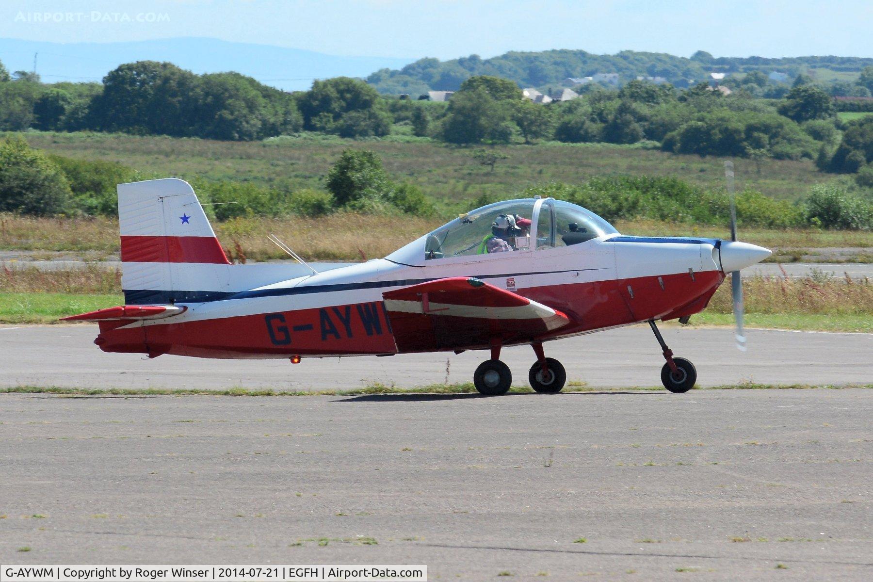 G-AYWM, 1971 AESL Glos-Airtourer Super 150/T6 C/N A534, Visiting Airtourer Super 150.