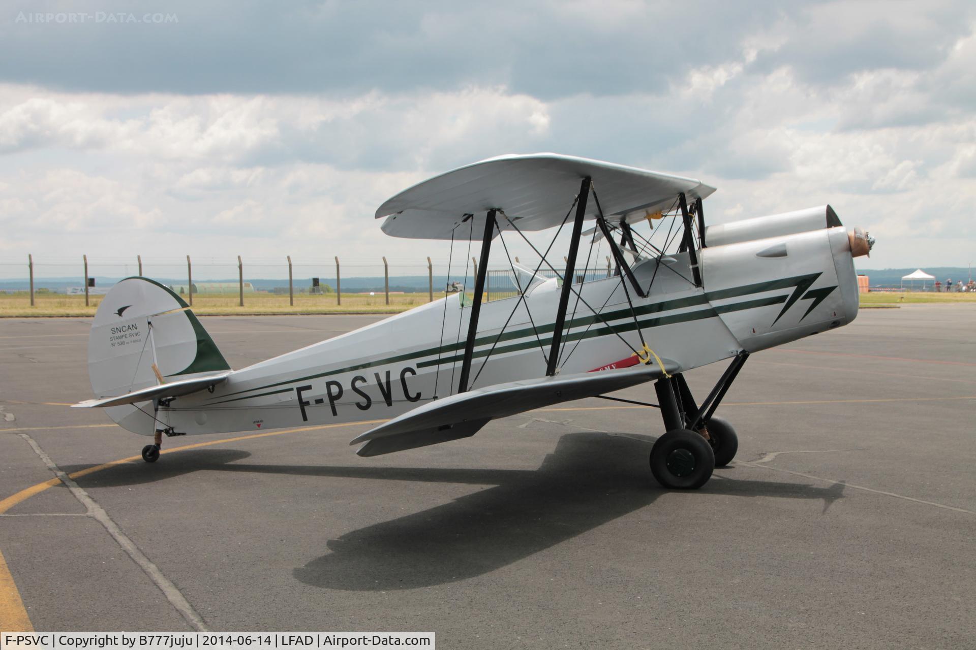 F-PSVC, Stampe-Vertongen SV-4C C/N 536, at Compiegne