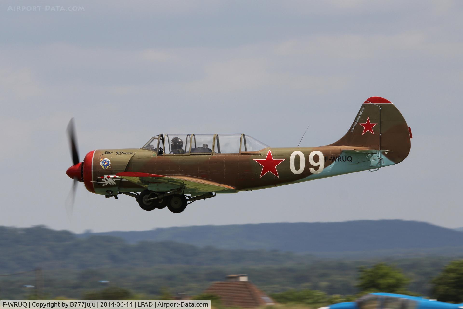 F-WRUQ, Yakovlev Yak-52 C/N 822109, at Compiegne