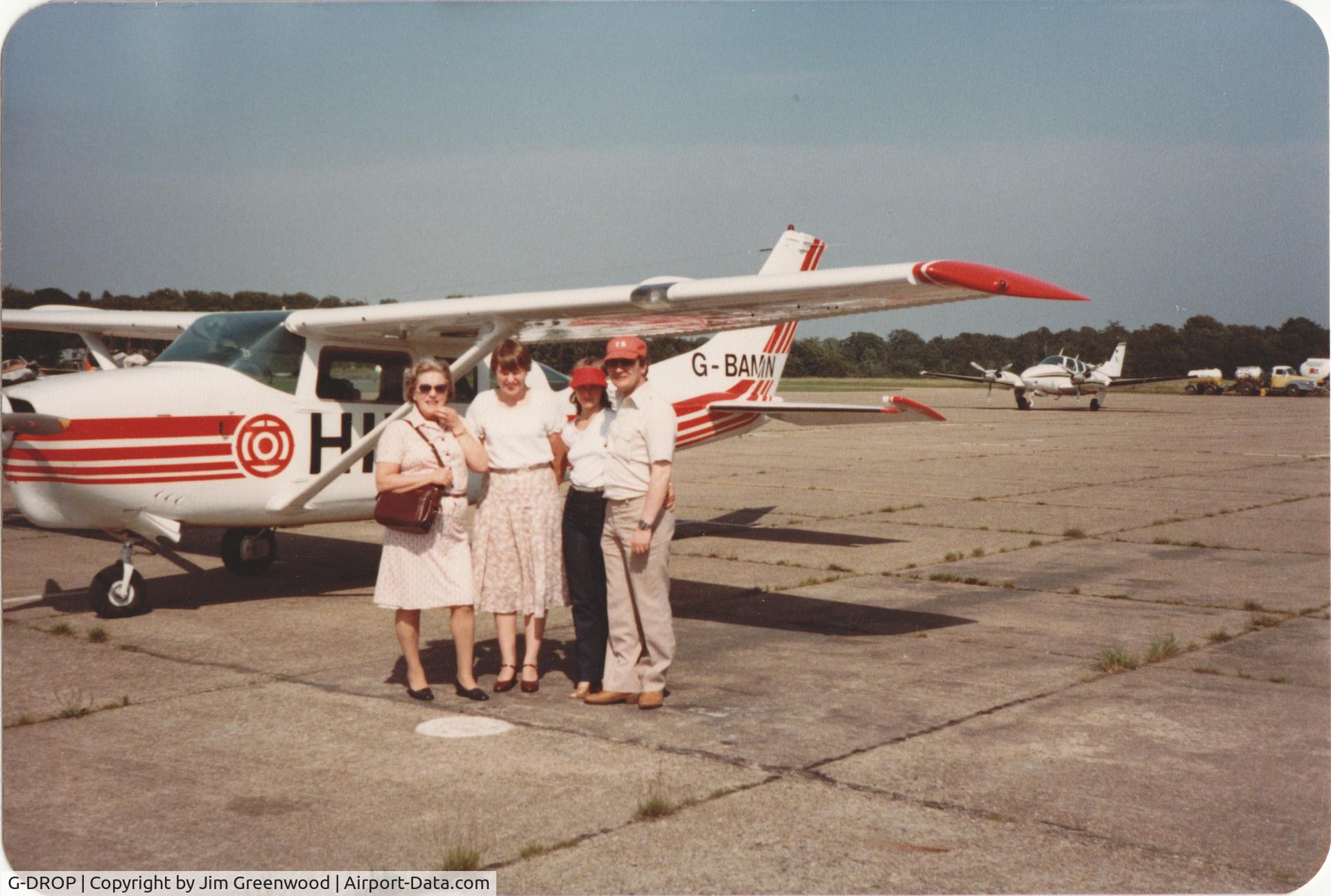 G-DROP, 1968 Cessna U206C Super Skywagon C/N U206-1230, G-BAMN Used by my late cousin Terry Sawyer, who also had a business importing microlights into the UK. Died flying in heavy fog, in a DC9, in the USA.