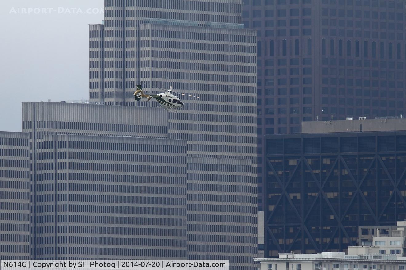 N614G, 2006 Eurocopter EC-135T-2 C/N 0476, Eurocopter Flying By Embarcadero Center, San Francisco's Financial District