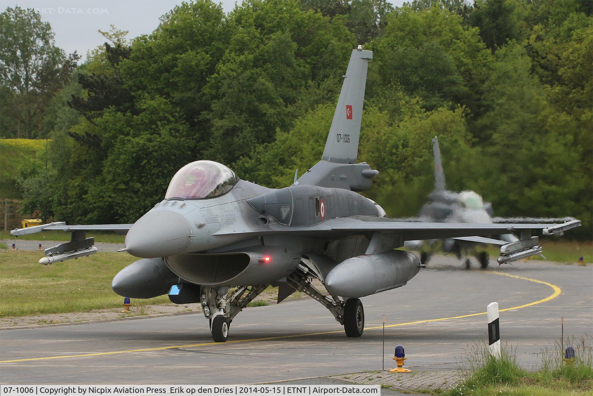 07-1006, Lockheed Martin F-16C Fighting Falcon C/N NV-6, 07-1006 taxiing out for a mission out of Wittmund AB, Germany during JAWTEX 2013