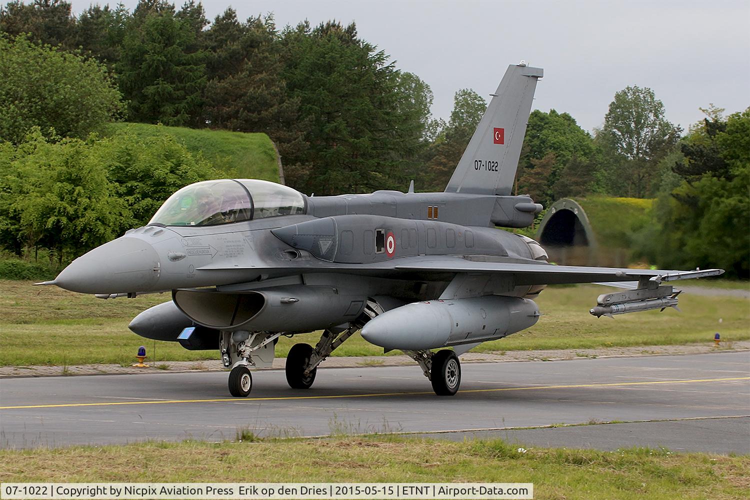 07-1022, Lockheed Martin F-16D Fighting Falcon C/N NW-8, F-16D 07-1022 was operating out of Wittmund AB, Germany, during the NATO exercise JAWTEX 2014