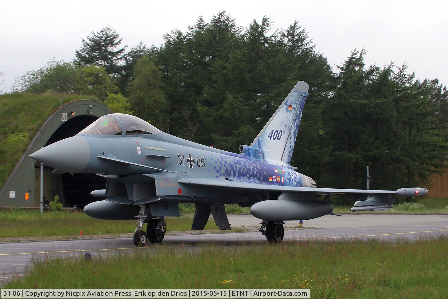 31 06, 2013 Eurofighter EF-2000 Typhoon S C/N GS082, 3106 was the 400th Eurofighter built and flew as QRA bird during JAWTEX 2014