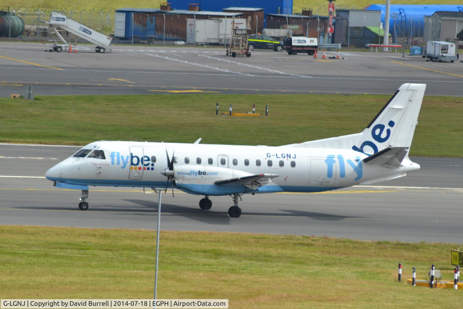 G-LGNJ, 1989 Saab 340B C/N 340B-173, Flybe Saab SF340B taxiing at Edinburgh Airport.