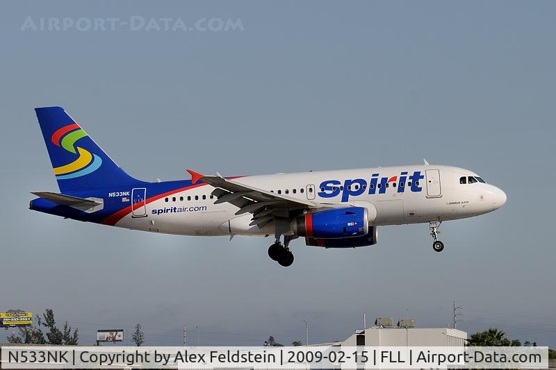 N533NK, 2008 Airbus A319-132 C/N 3393, Ft. Lauderdale
