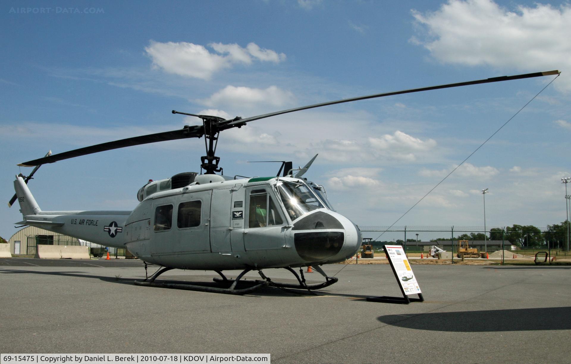 69-15475, 1969 Bell UH-1H Iroquois C/N 11763, This old workhorse certainly earned its retirement at the Air Mobility Command Museum.