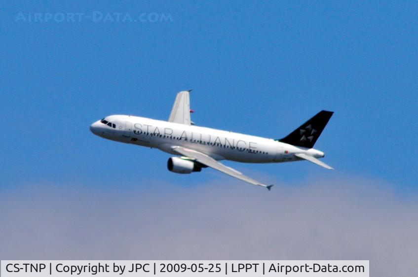 CS-TNP, 2004 Airbus A320-214 C/N 2178, Emerging from the clouds