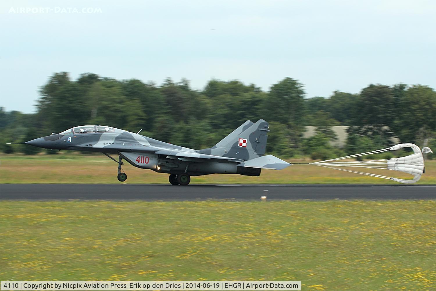 4110, Mikoyan-Gurevich MiG-29GT C/N N50903006448, Poland AF MiG-29GT 4110 was a very welcome participant in the Gilze-Rijen open house