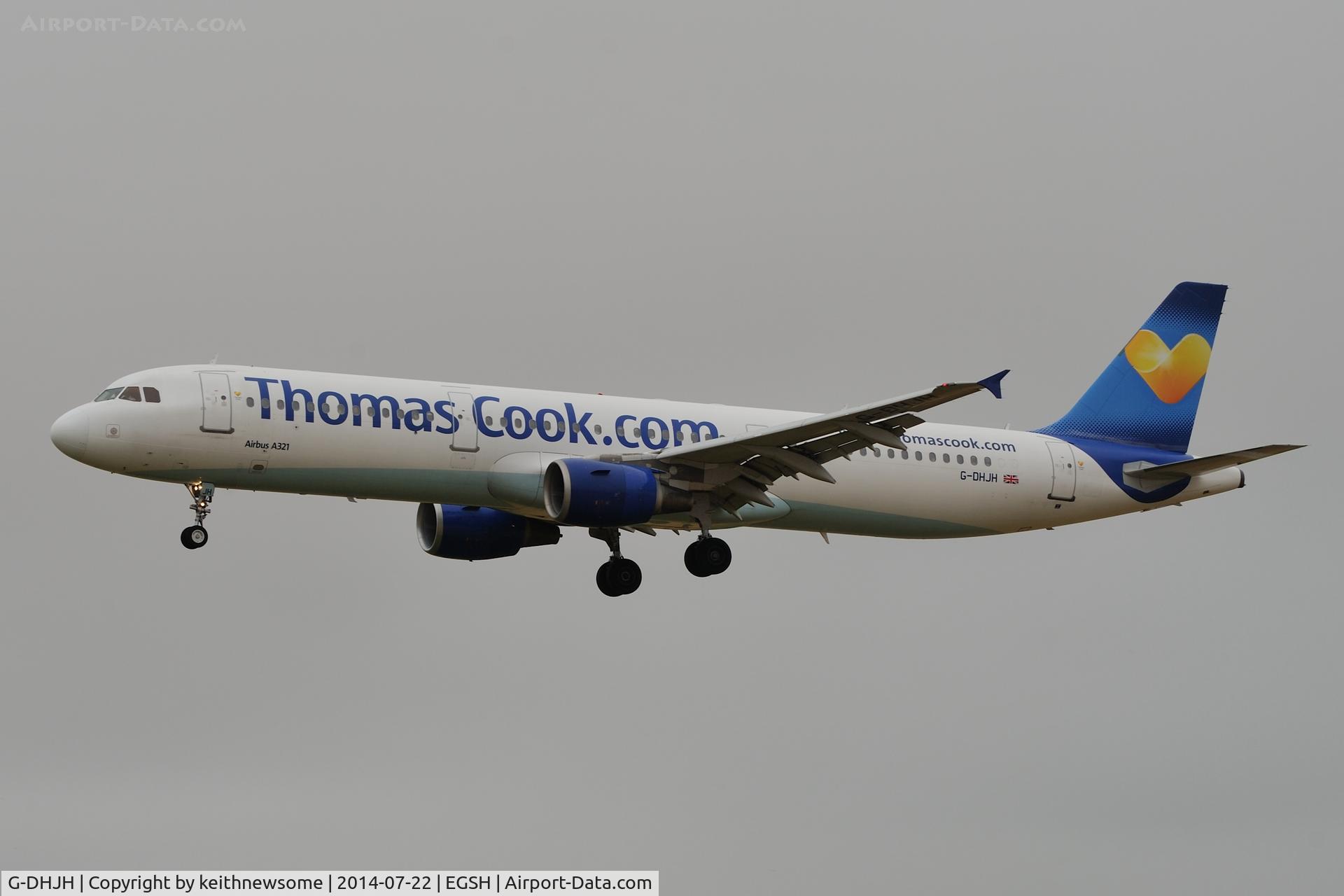G-DHJH, 2000 Airbus A321-211 C/N 1238, From Majorca in 'sunny heart' colour scheme.