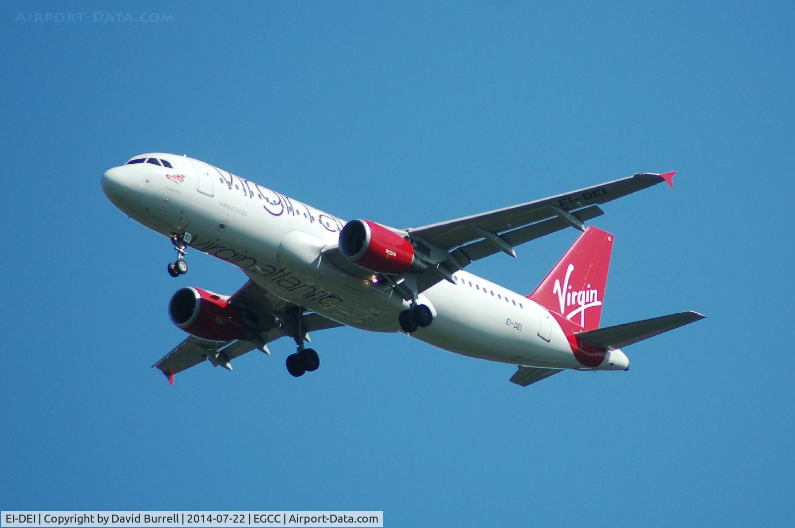 EI-DEI, 2005 Airbus A320-214 C/N 2374, Virgin Atlantic Airbus A320 Ei-DEi on approach to Manchester Airport.