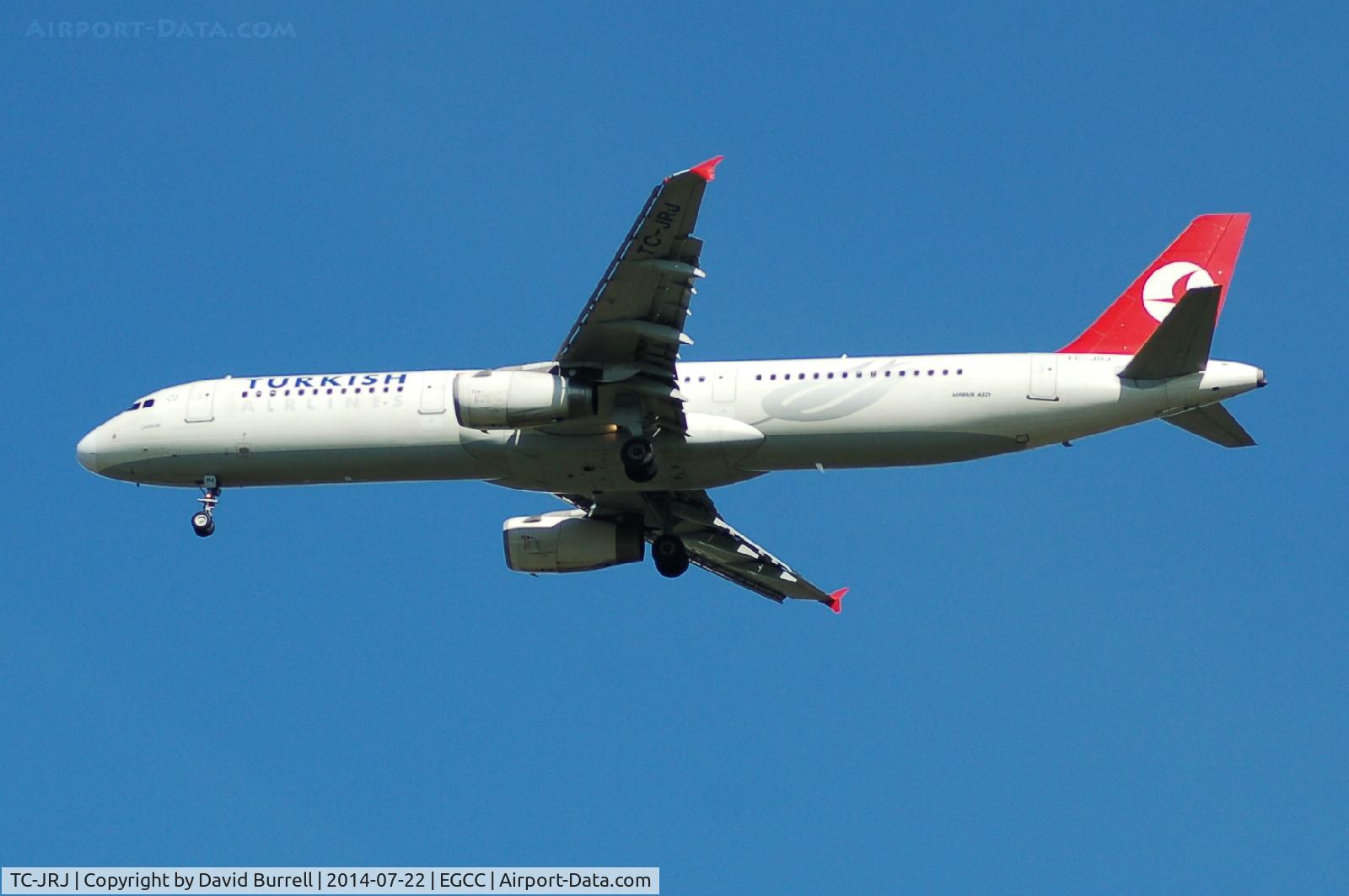 TC-JRJ, 2008 Airbus A321-231 C/N 3429, Turkish Airlines Airbus A321-231 TC-JRJ on approach to Manchester Airport.