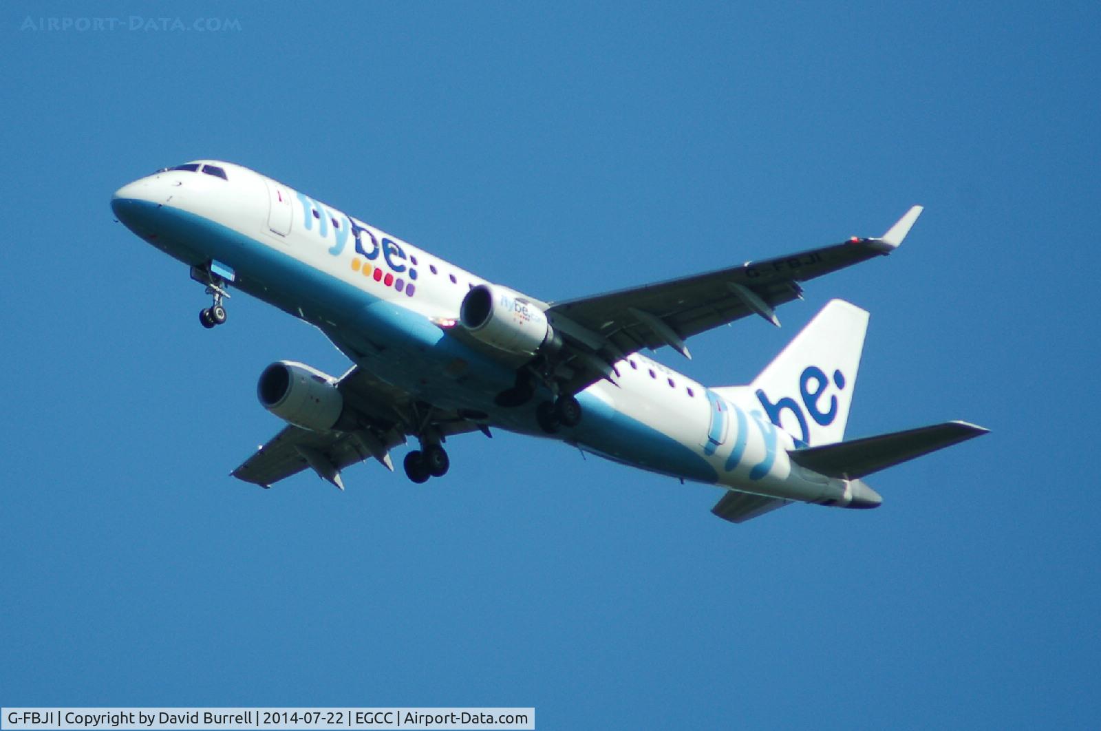 G-FBJI, 2012 Embraer 175STD (ERJ-170-200) C/N 17000355, Flybe Embraer ERJ-175STD (ERJ-170-200) G-FBJI on approach to Manchester Airport.