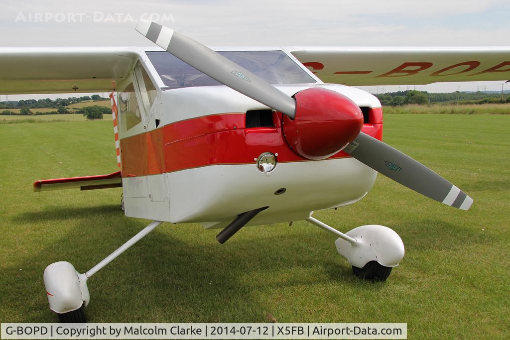 G-BOPD, 1974 Bede BD-4 C/N 632, Bede BD-4, Fishburn Airfield UK, July 2014.