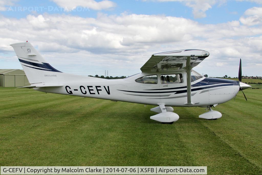 G-CEFV, 2005 Cessna 182T Skylane C/N 18281538, Cessna 182T Skylane, Fishburn Airfield UK, July 2014.